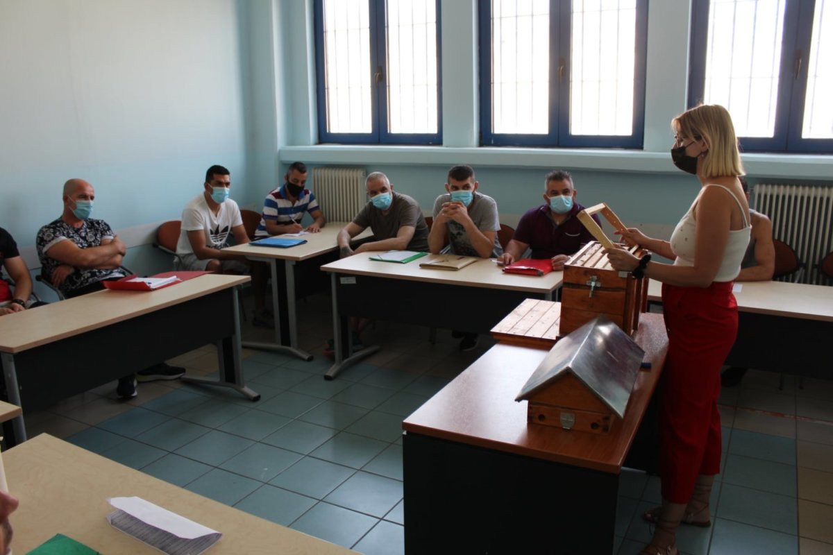 Παρουσίαση του εσωτερικού μιας κυψέλης από την Αναστασία Καλαπούκη