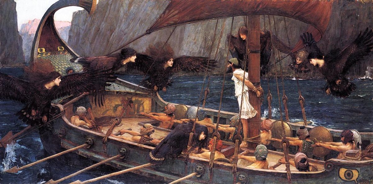 Οδυσσέας και Σειρήνες, πίνακας του J. W. Waterhouse