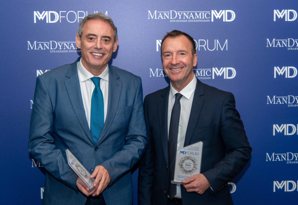 Ο δημοσιογράφος, κ. Ιορδάνης Χασαπόπουλος, με τον εκπρόσωπο του Υπουργείου Εργασίας και Κοινωνικών Υποθέσεων, κ. Κωνσταντίνο Αγραπιδά