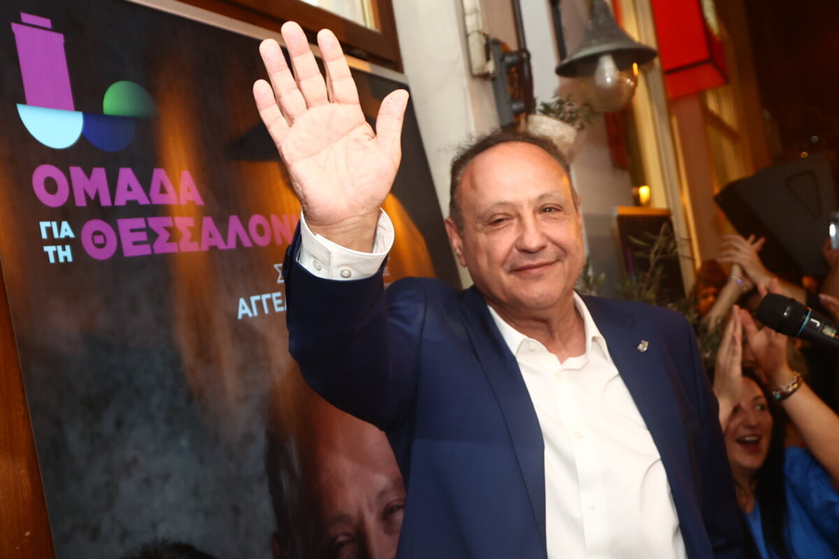 Αποτελέσματα του δευτέρου γύρου των αυτοδιοικητικών εκλογών στο εκλογικό κέντρο του υποψηφίου δημάρχου Θεσσαλονίκης Στέλιου Αγγελούδη, Κυριακή 15 Οκτωβρίου 2023.