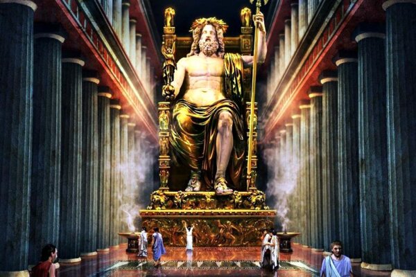 Το χρυσελεφάντινο άγαλμα του Δία στην αρχαία Ολυμπία