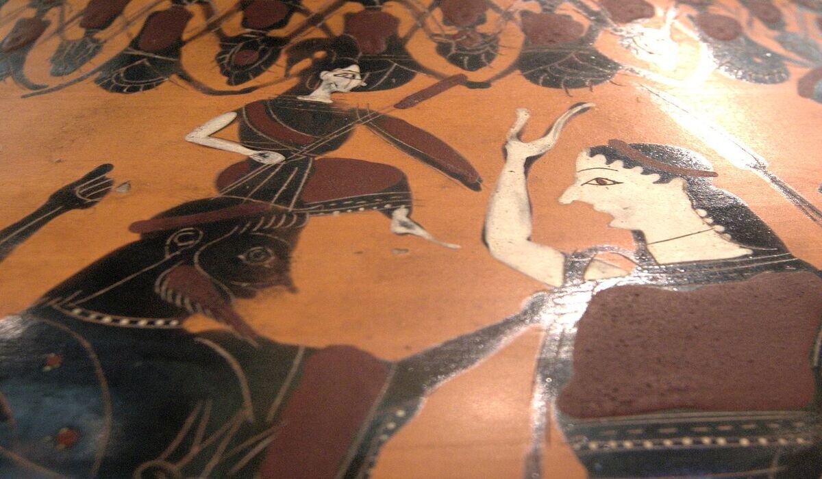 Η γέννηση της Αθηνάς από το κεφάλι του Δια, μπρος στα μάτια της Ειλειθυίας