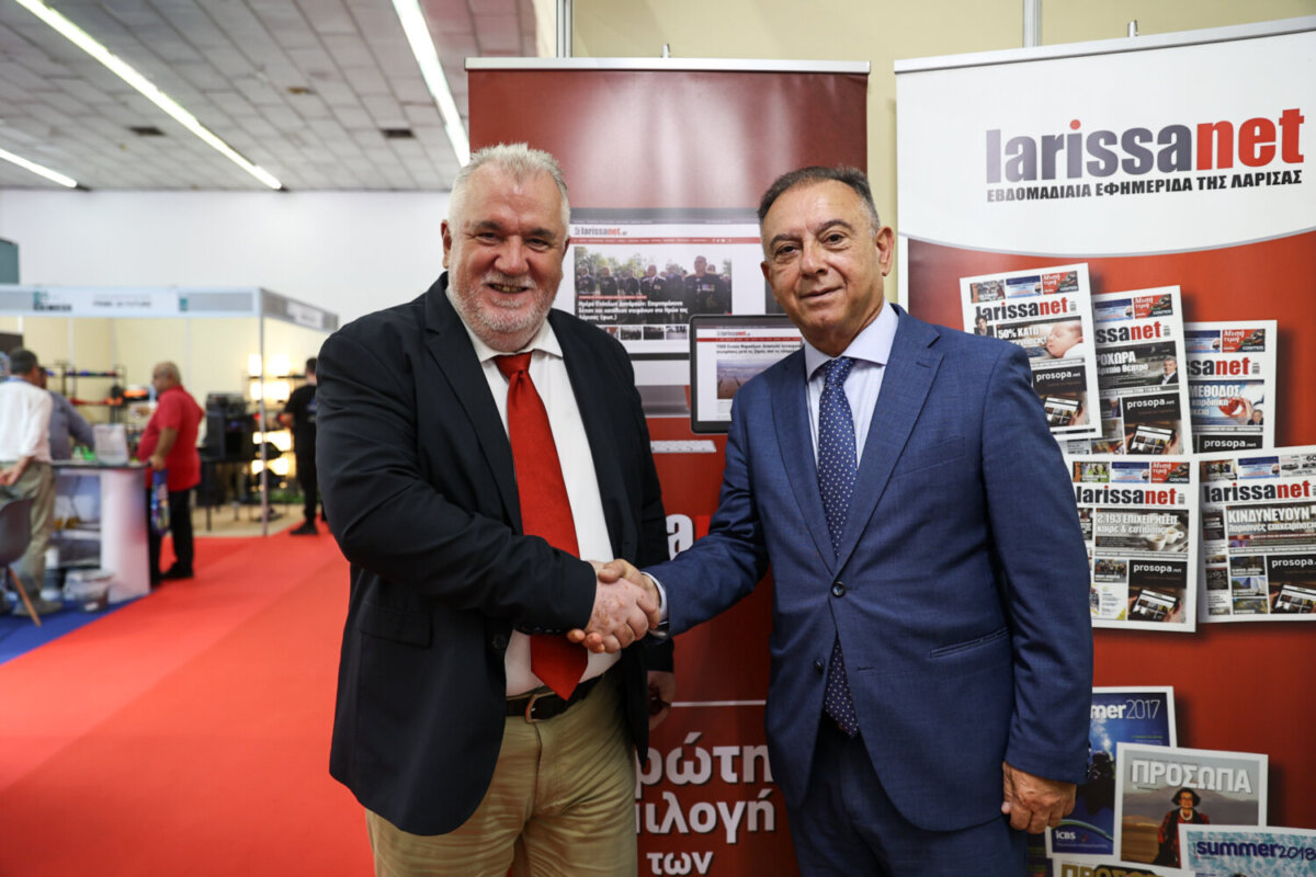 Ο Υφυπουργός Αγροτικής Ανάπτυξης κ. Χρήστος Κέλλας με τον εκδότη της larissanet κ. Χρήστο Μπεχλιβάνο