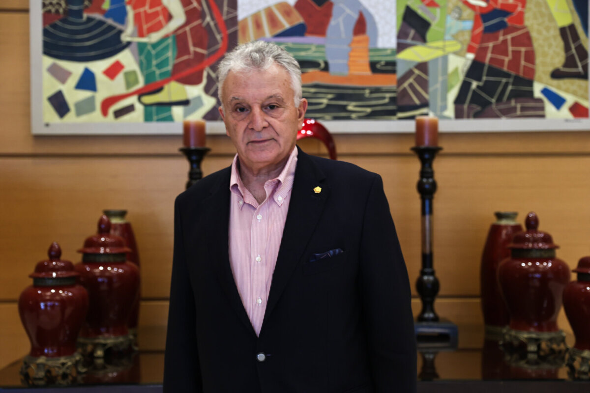 Ο πρόεδρος της Συνεταιριστικής Τράπεζας Θεσσαλίας κ. Αναστάσιος Λάππας (φωτ. larissanet/Θανάσης Καλιακούδας)