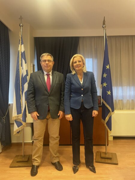 Συνάντηση Καραλαριώτου – Γαλαμάτη στην έδρα της Αποκεντρωμένης Διοίκησης Θεσσαλίας-Στερεάς Ελλάδας