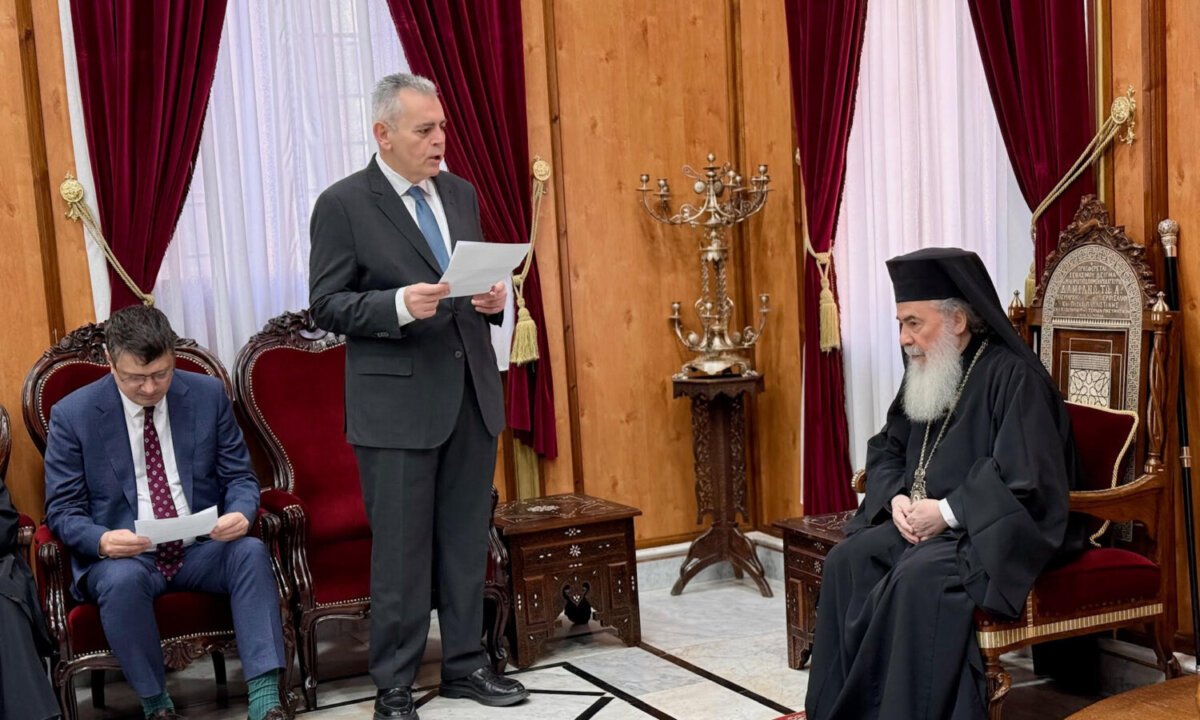 Συνάντηση της Διεθνούς Γραμματείας της ΔΣΟ με τον Πατριάρχη Ιεροσολύμων