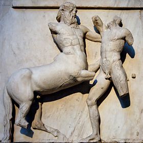 Κένταυρος κατά Λαπίθη (μετώπη Παρθενώνα)