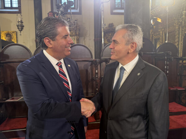 Ο Μάξιμος με τον υφυπουργό εξωτερικών ΗΠΑ στο Φανάρι