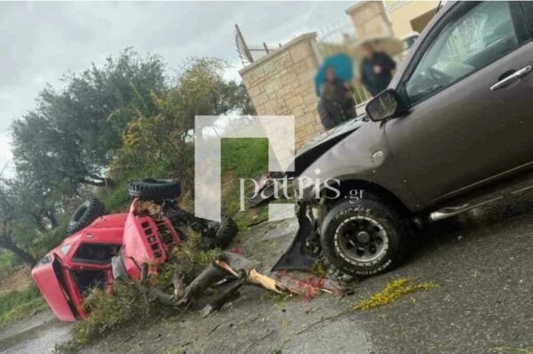 Απίστευτο τροχαίο στο Ηράκλειο: ΙΧ έπεσε σε δέντρο και σταθμευμένο όχημα