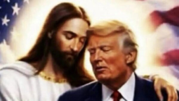 Ντόναλντ Τραμπ: Νέα εικόνα μέσω ΑΙ που είναι αγκαλιά με τον Ιησού Χριστό – «Μπορεί να μην αρέσει στους τρελούς της Ριζοσπαστικής Αριστεράς»