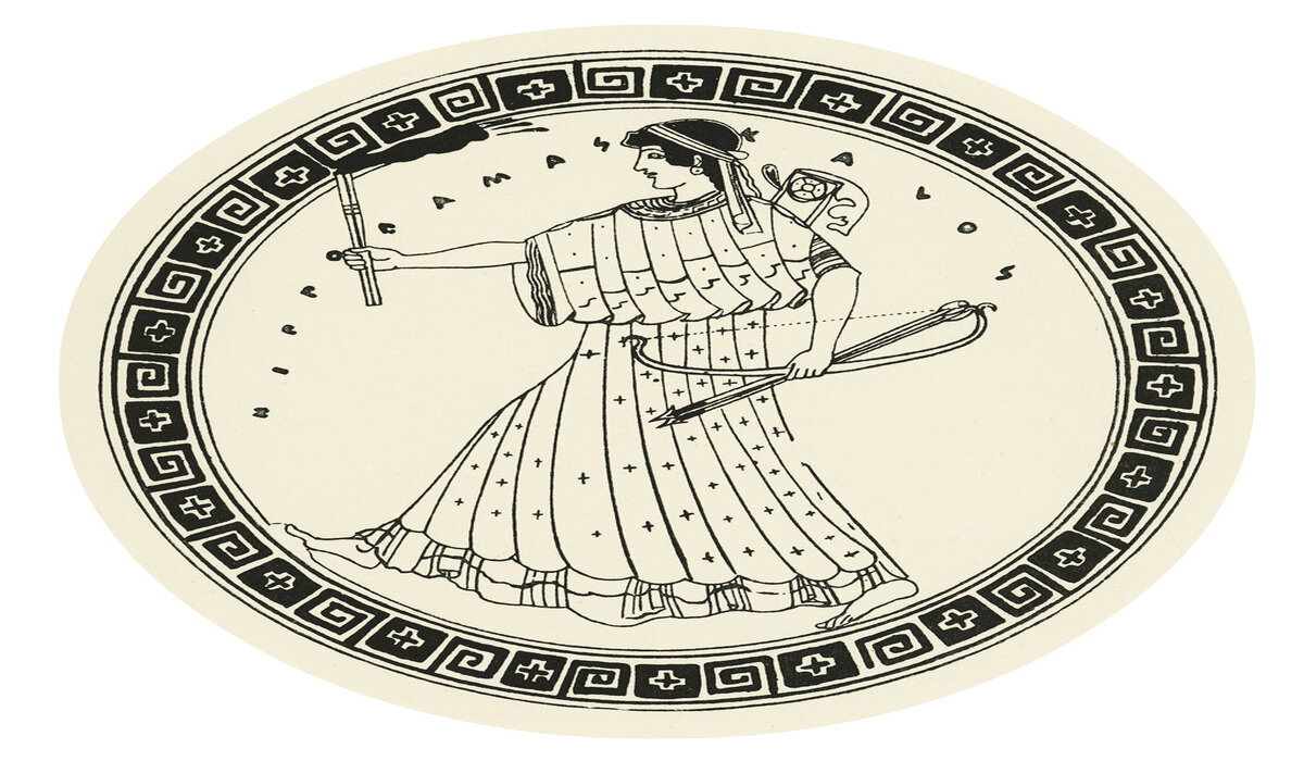 Άρτεμις, από ερυθρόμορφος κύλικα