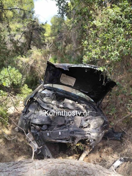 Αυτοκίνητο κατέληξε σε χαράδρα 25 μέτρων στις Κεχριές – Σώα η οδηγός